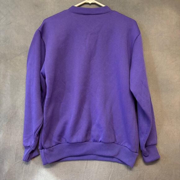 Vintage Hill Made in USA Purple Crewneck Sweatshirt Blank Small Retro 90s Skater - Picture 5 of 7